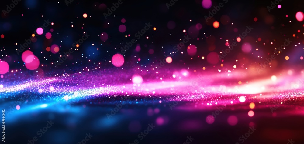 Aufkleber vibrant abstract background featuring colorful light trails and sparkling particles in a mesmerizing