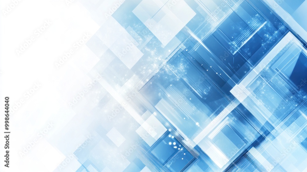 Sticker abstract blue and white geometric background with a subtle texture.