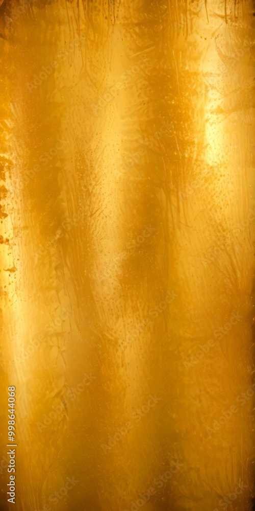 Poster a close-up view textured, golden-colored surface, possibly a window or a glass panel the surface has