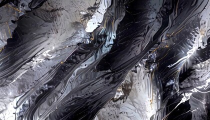 Obraz premium an abstract representation dark, moody landscape, featuring a textured, layered appearance with a sense of depth and movement