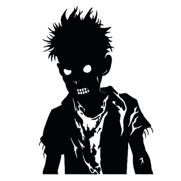 recommend clip art: Scary Zombie silhouette  Illustration