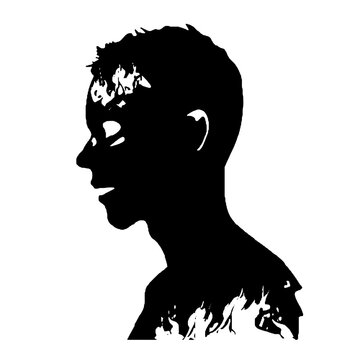 recommend clip art: Scary Zombie silhouette  Illustration