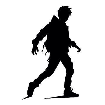 recommend clip art: Scary Zombie silhouette  Illustration