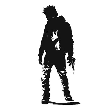 recommend clip art: Scary Zombie silhouette  Illustration