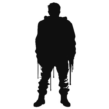 recommend clip art: Scary Zombie silhouette  Illustration