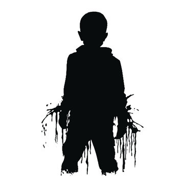 recommend clip art: Scary Zombie silhouette  Illustration
