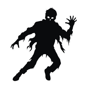 recommend clip art: Scary Zombie silhouette  Illustration