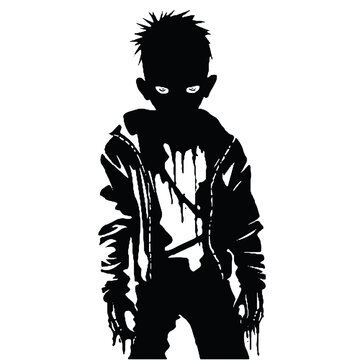 recommend clip art: Scary Zombie silhouette  Illustration