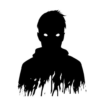 recommend clip art: Scary Zombie silhouette  Illustration