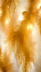 an abstract representation of golden hues, with a textured and layered appearance, evoking a sense of depth and movement