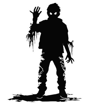 recommend clip art: Scary Zombie silhouette  Illustration