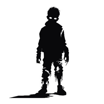 recommend clip art: Scary Zombie silhouette  Illustration