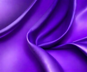 Obraz premium a close-up view flowing, shiny purple fabric, with the fabric appearing to be made of satin or silk and exhibiting a smooth, silky texture