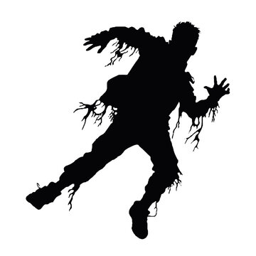 recommend clip art: Scary Zombie silhouette  Illustration