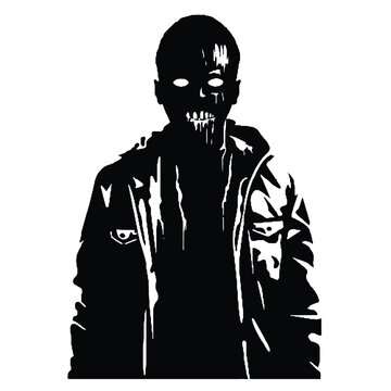 recommend clip art: Scary Zombie silhouette  Illustration