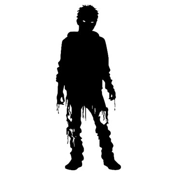 recommend clip art: Scary Zombie silhouette  Illustration