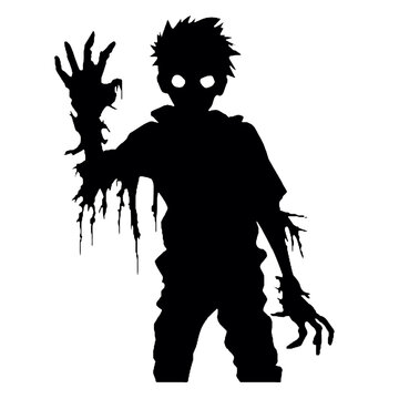 recommend clip art: Scary Zombie silhouette  Illustration