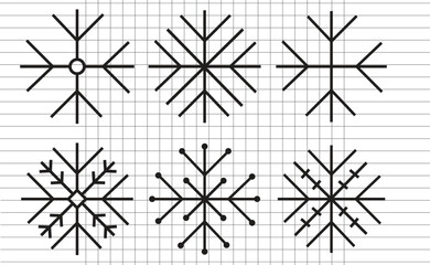 Christmas Snow Star icon Hand Drawing Vector Use Your Graphics Related Work And Others