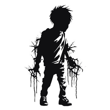 recommend clip art: Scary Zombie silhouette  Illustration