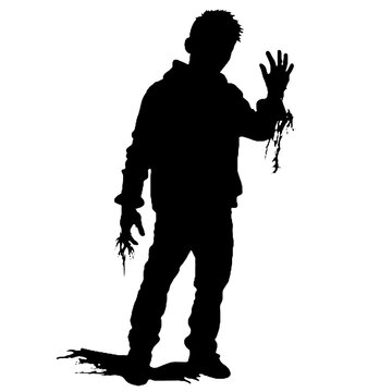 recommend clip art: Scary Zombie silhouette  Illustration