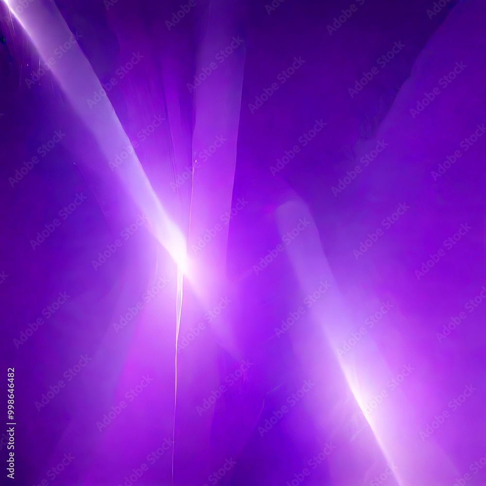 Poster a purple gradient background with a white, radiant light source in the center, creating a dynamic and visually striking composition