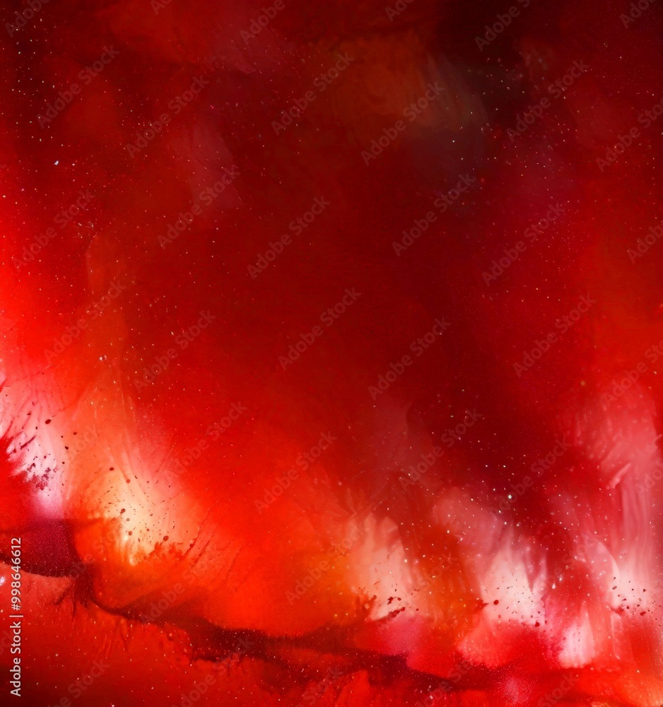 Aufkleber a vibrant abstract composition of red and orange hues, with a subtle gradient effect and a sense of 