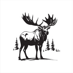 deer silhouette vector,