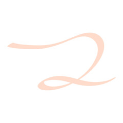 Cute pastel swirly ribbon illustration 