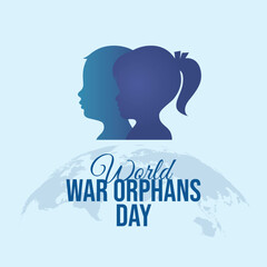 vector graphic of World War Orphans Day ideal for World War Orphans Day celebration.
