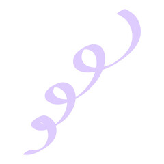 Cute pastel swirly ribbon illustration 