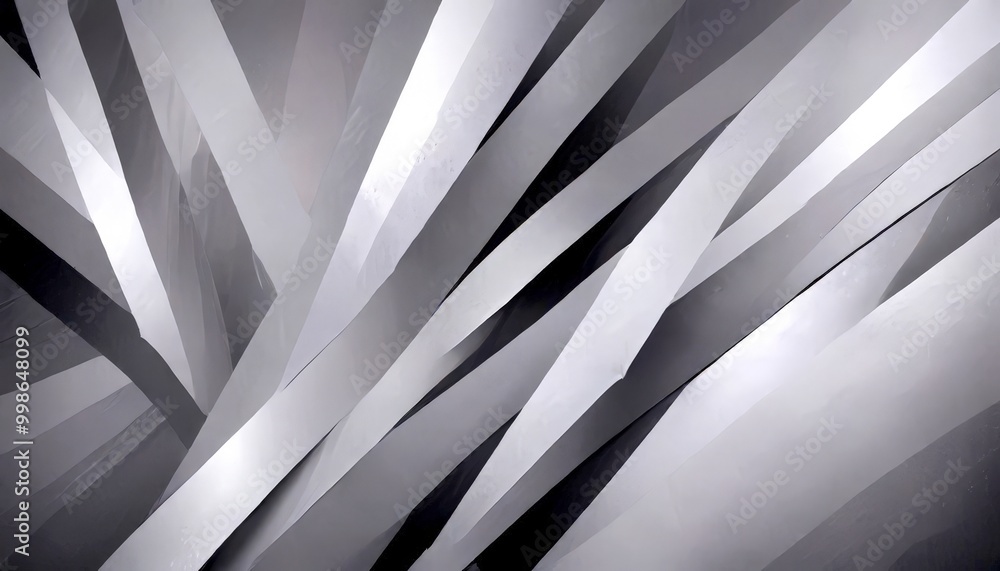 Aufkleber a black and white abstract composition featuring intersecting diagonal lines, creating a sense of depth and movement