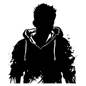 recommend clip art: Scary Zombie silhouette  Illustration