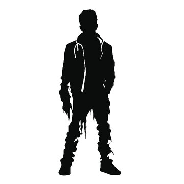 recommend clip art: Scary Zombie silhouette  Illustration
