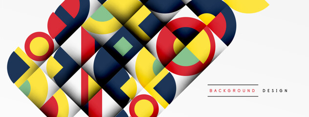 Obraz premium Modern geometrical abstract background - circles. Business or technology presentation design