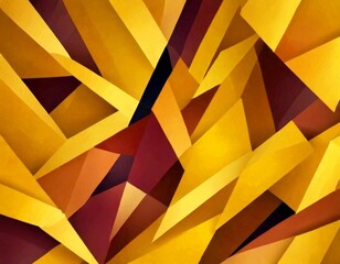 Obraz premium an abstract composition featuring a complex arrangement of intersecting lines and shapes in various shades of yellow, brown, and black