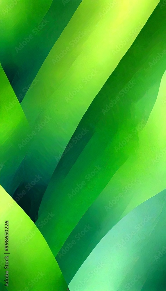 Poster a vibrant abstract composition of overlapping green and yellow lines, creating a dynamic and visuall