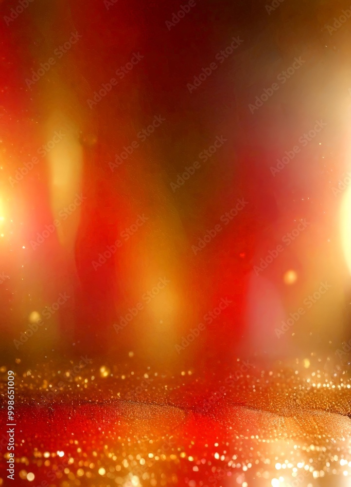Poster a vibrant abstract background with a gradient of red and gold hues, creating a sense of depth and mo