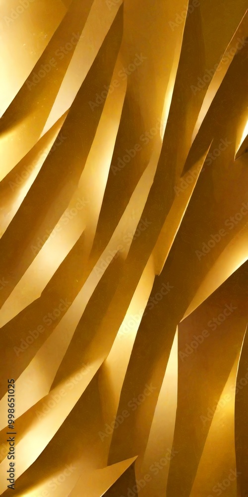 Aufkleber a close-up view golden, abstract pattern composed of intersecting diagonal lines and curves, creating a sense of depth and movement