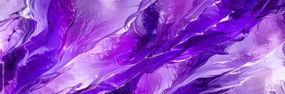 Poster a vibrant abstract pattern with swirling, fluid purple and white hues, creating a dynamic and captiv
