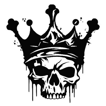 recommend clip art:  Skull with Crown  silhouette  Illustration