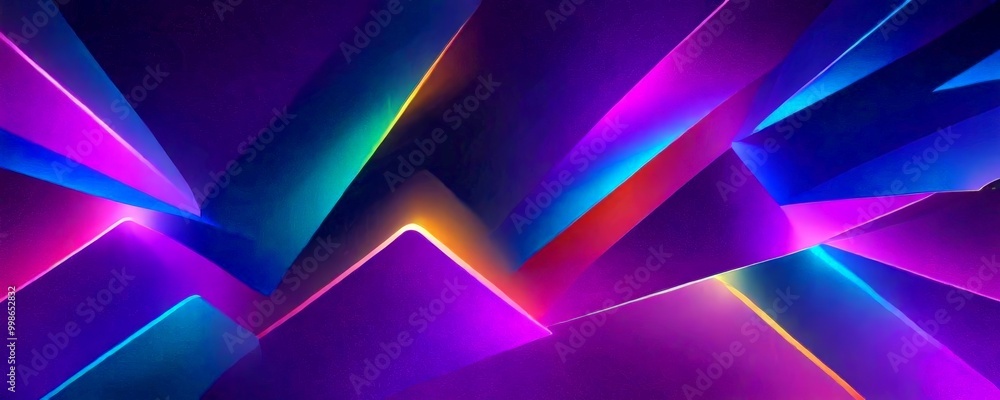 Aufkleber a vibrant abstract composition of intersecting lines and shapes in a variety of colors, including sh