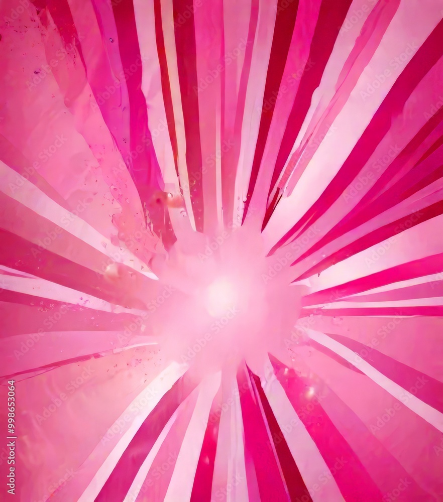 Leinwandbilder a vibrant abstract background with pink and white stripes radiating outwards from a central point, creating a sense of depth and movement