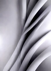 Fototapeta premium a close-up curved, abstract white fabric, with the fabric appearing to be made of paper or a similar material The fabric has a textured, wrinkled