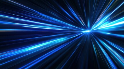 Fototapeta premium Speed Rays Abstract Background with Burst of Light Energy, The Movement of Luminous Rays in Space, Template for Background, Banner, Card 