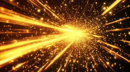 Naklejka premium Speed Rays Abstract Background with Burst of Light Energy, The Movement of Luminous Rays in Space, Template for Background, Banner, Card 