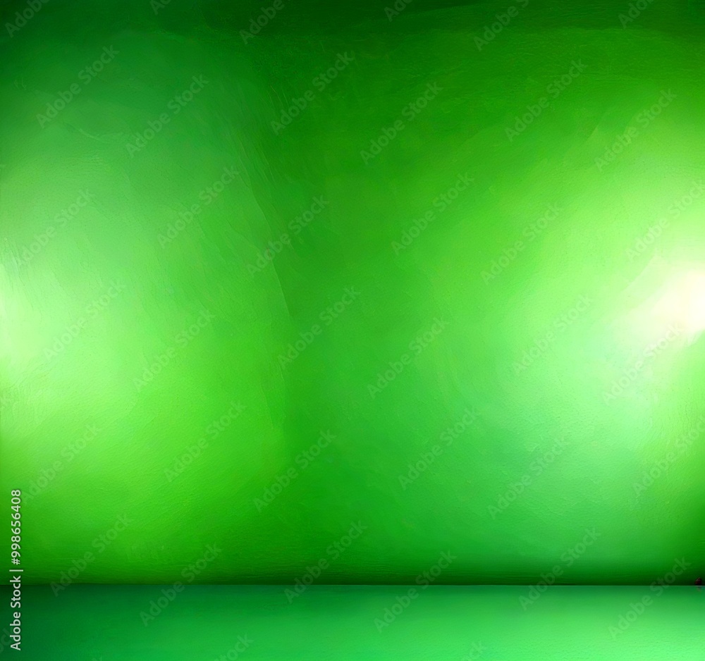 Poster a green wall with a gradient effect, transitioning from a darker shade at the top to a lighter one at the bottom