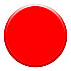 3d red button