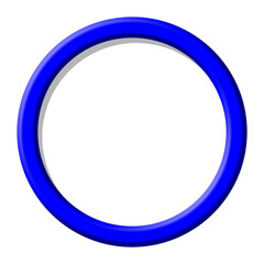 blue round frame isolated