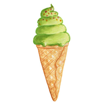 recommend clip art: Ice cream watercolor image png