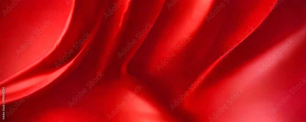 Aufkleber abstract red fabric with flowing, curving lines, creating a sense of movement and depth